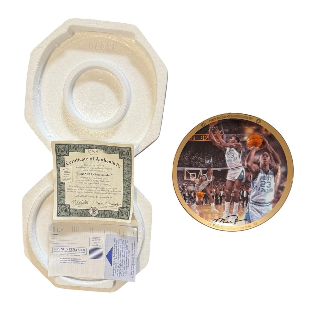 The Bradford Exchange “1982 NCAA Championship” limited edition 1996 plate.